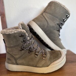 KEEN Elena Hiker WP Pewter Waterproof Boots Women’s 6 Lightweight Urban Trail